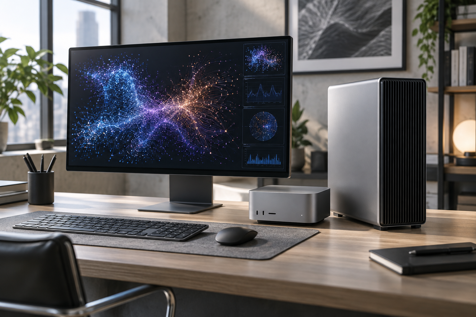 Original editorial image of compact desktop computers used for local AI work