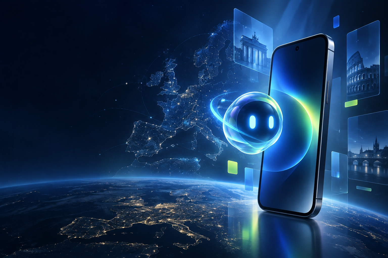 A phone and AI assistant in a European digital landscape
